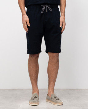 Cashmere&Whiskey Blue linen shorts 0255500264