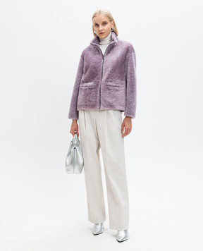 Simonetta Ravizza Purple two-sided sheepskin coat F04JA250H18