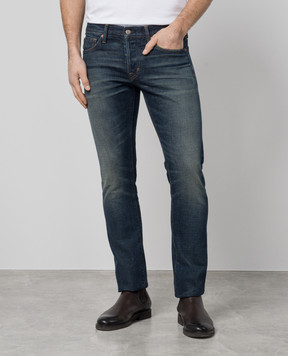 Tom Ford AGED blue jeans with distressed effect DPS001DMC035S24