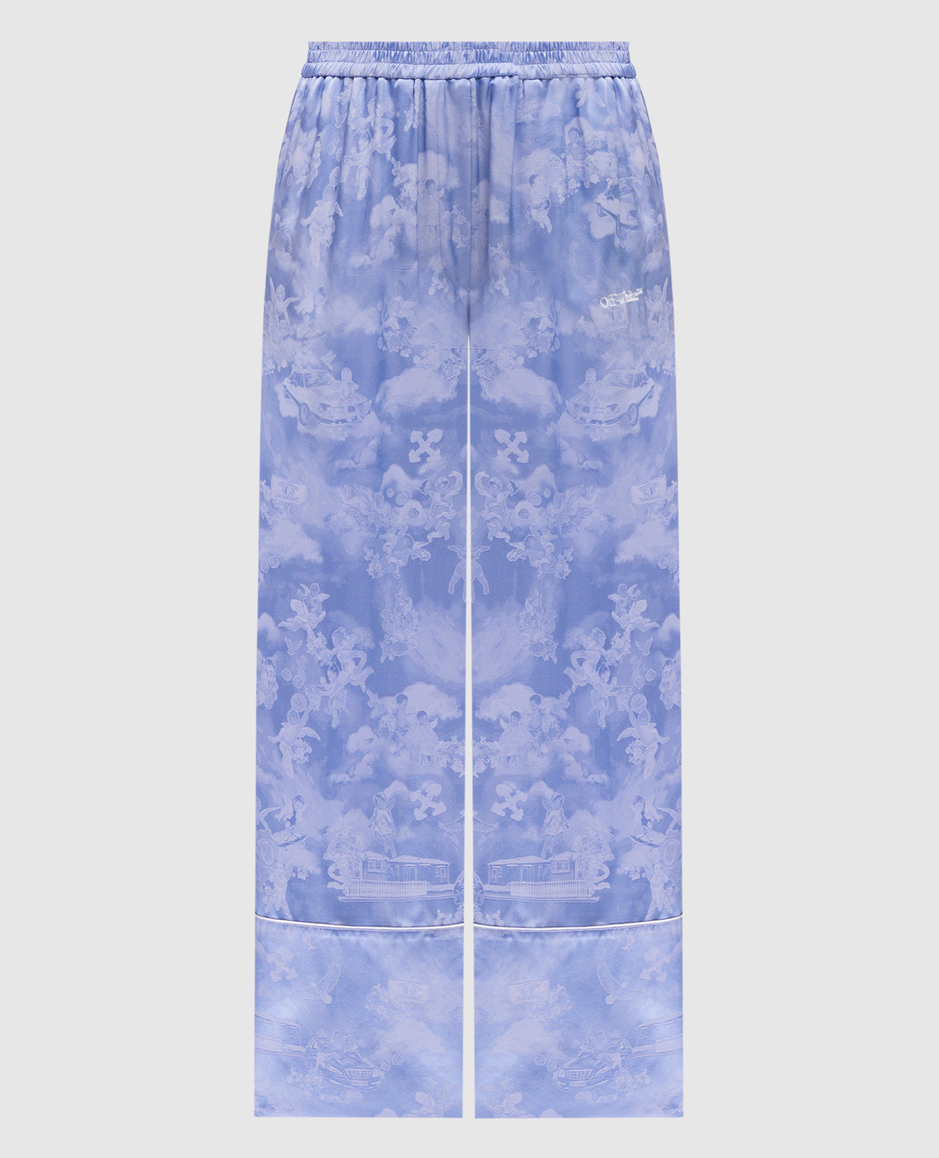 Purple pants with a fresco pattern Off-White
