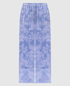 Off-White Purple pants with a fresco pattern OWCA18KS25FAB001