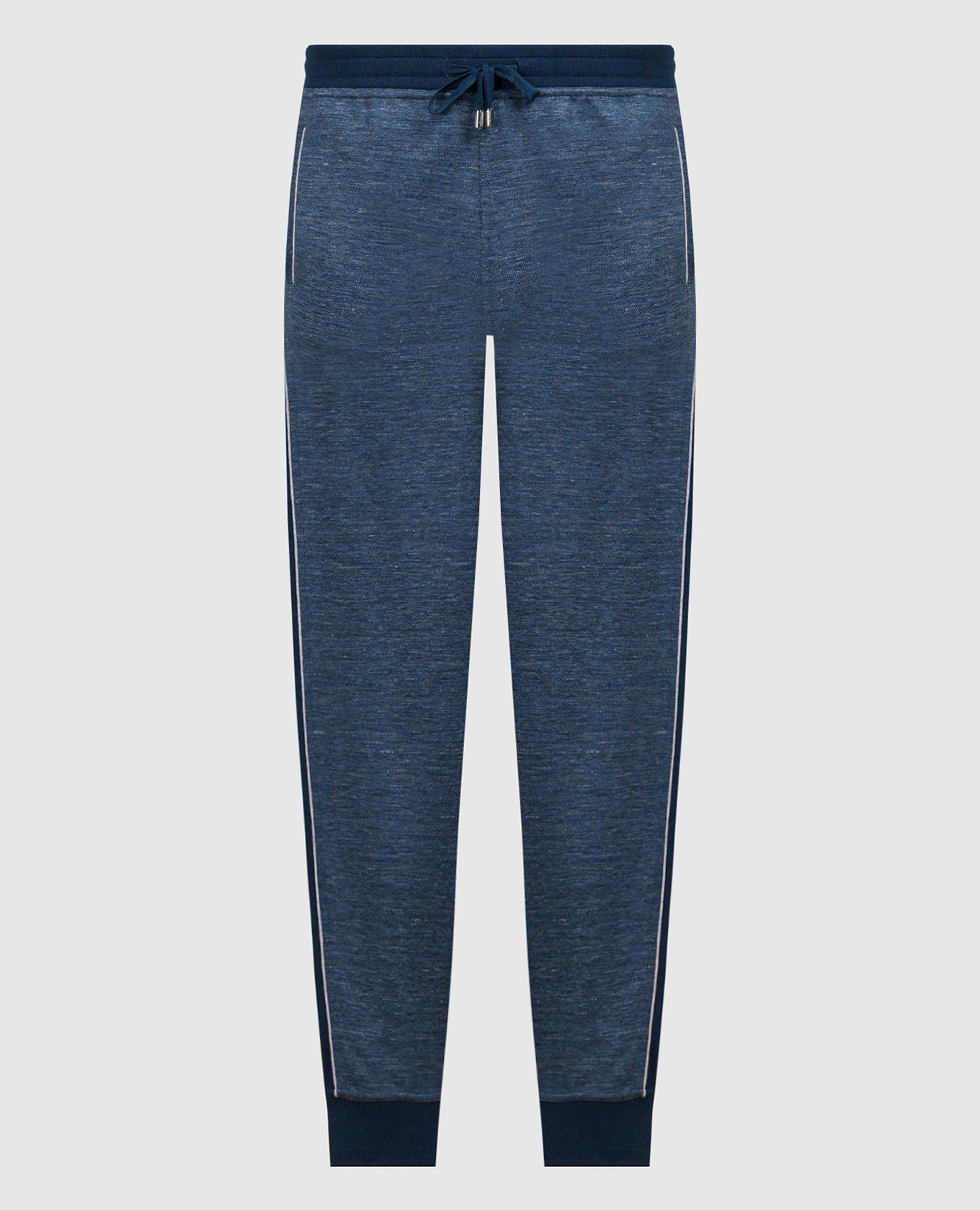 Blue linen and silk sweatpants stefano ricci