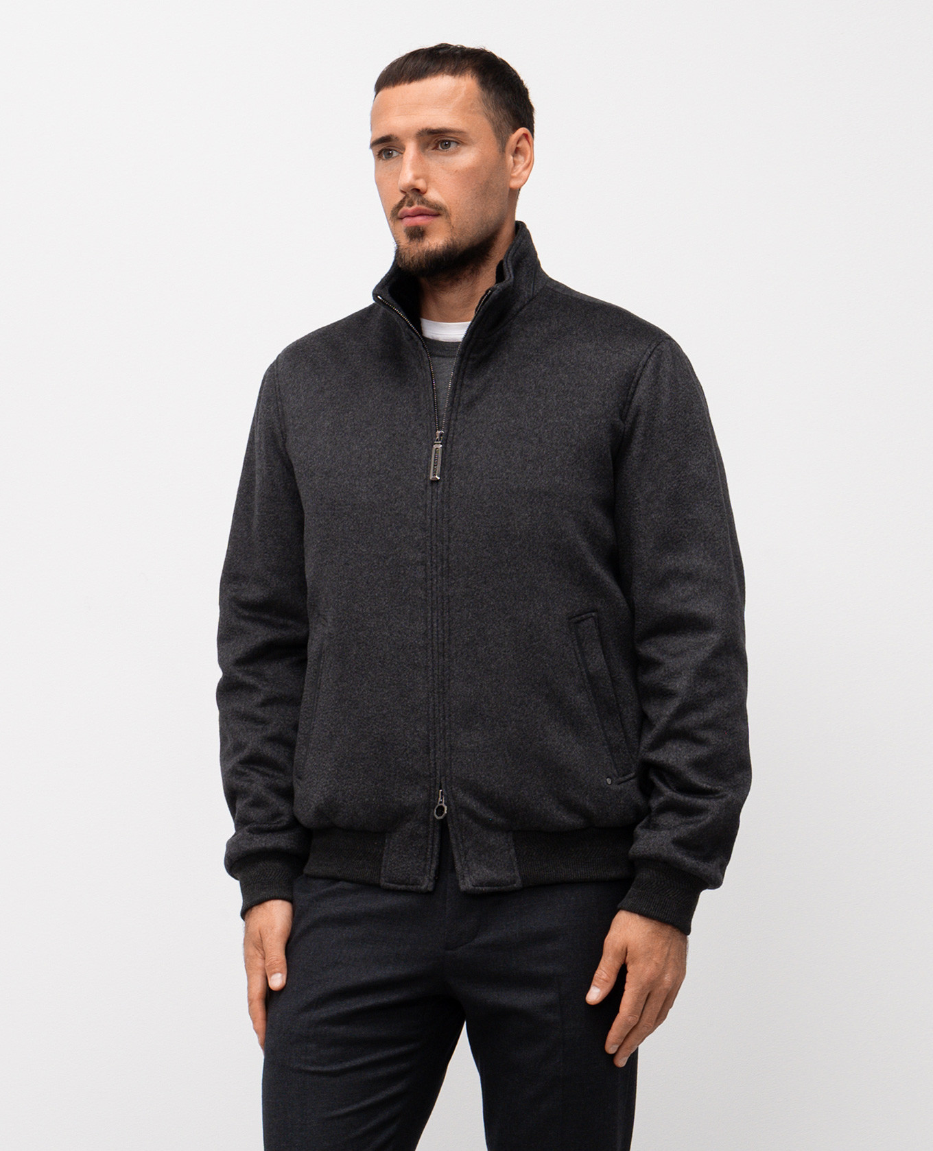 

Gray cashmere jacket with nutria fur Stefano Ricci, Grey