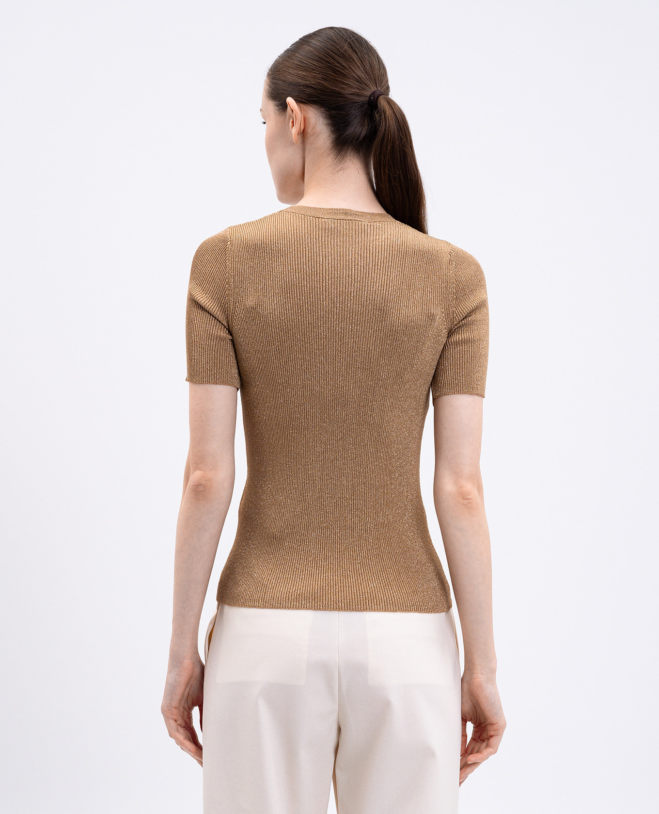 

Beige SVELTO top with lurex Max Mara