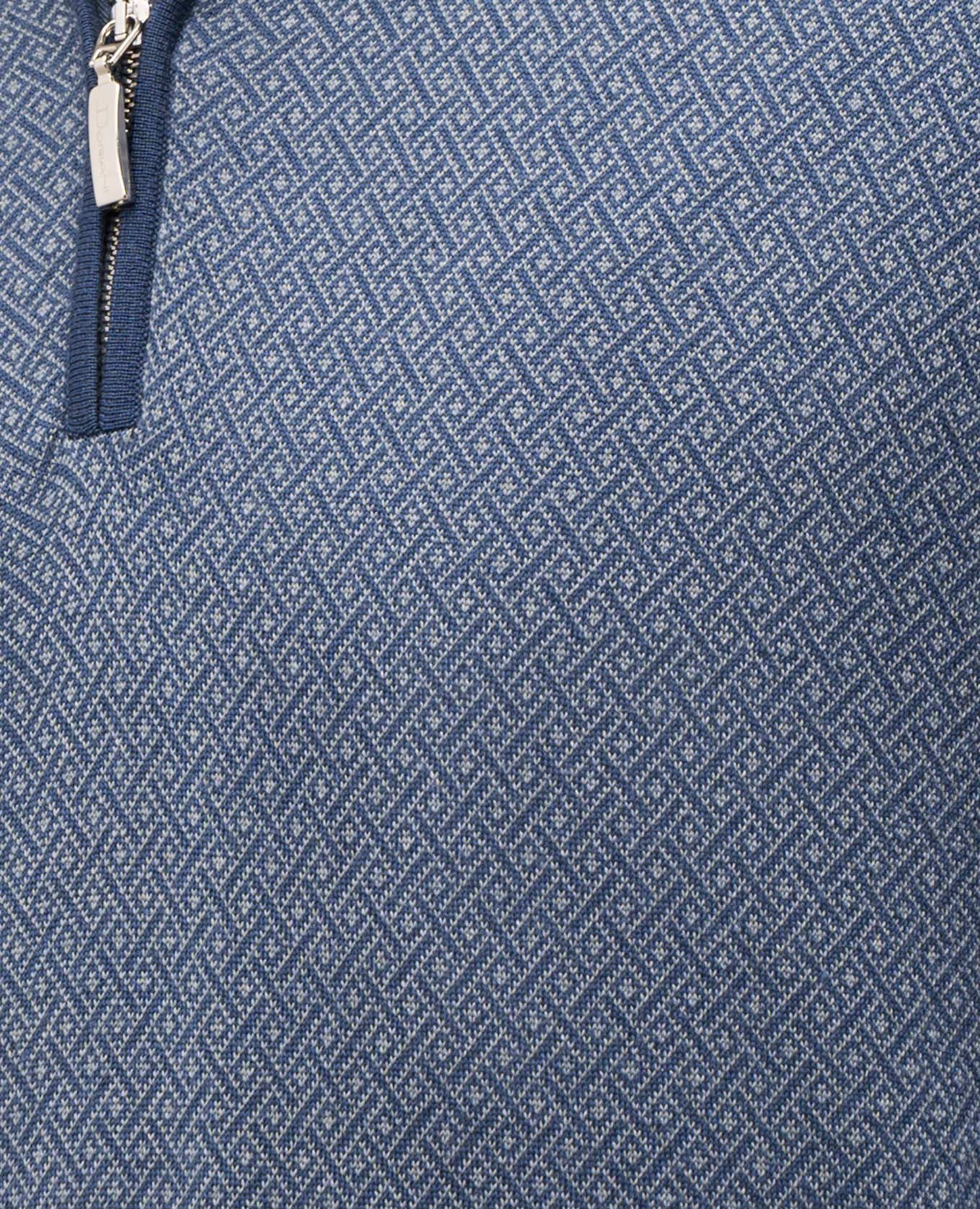 

Blue polo shirt made of wool, silk and cashmere in a pattern Doriani Cashmere