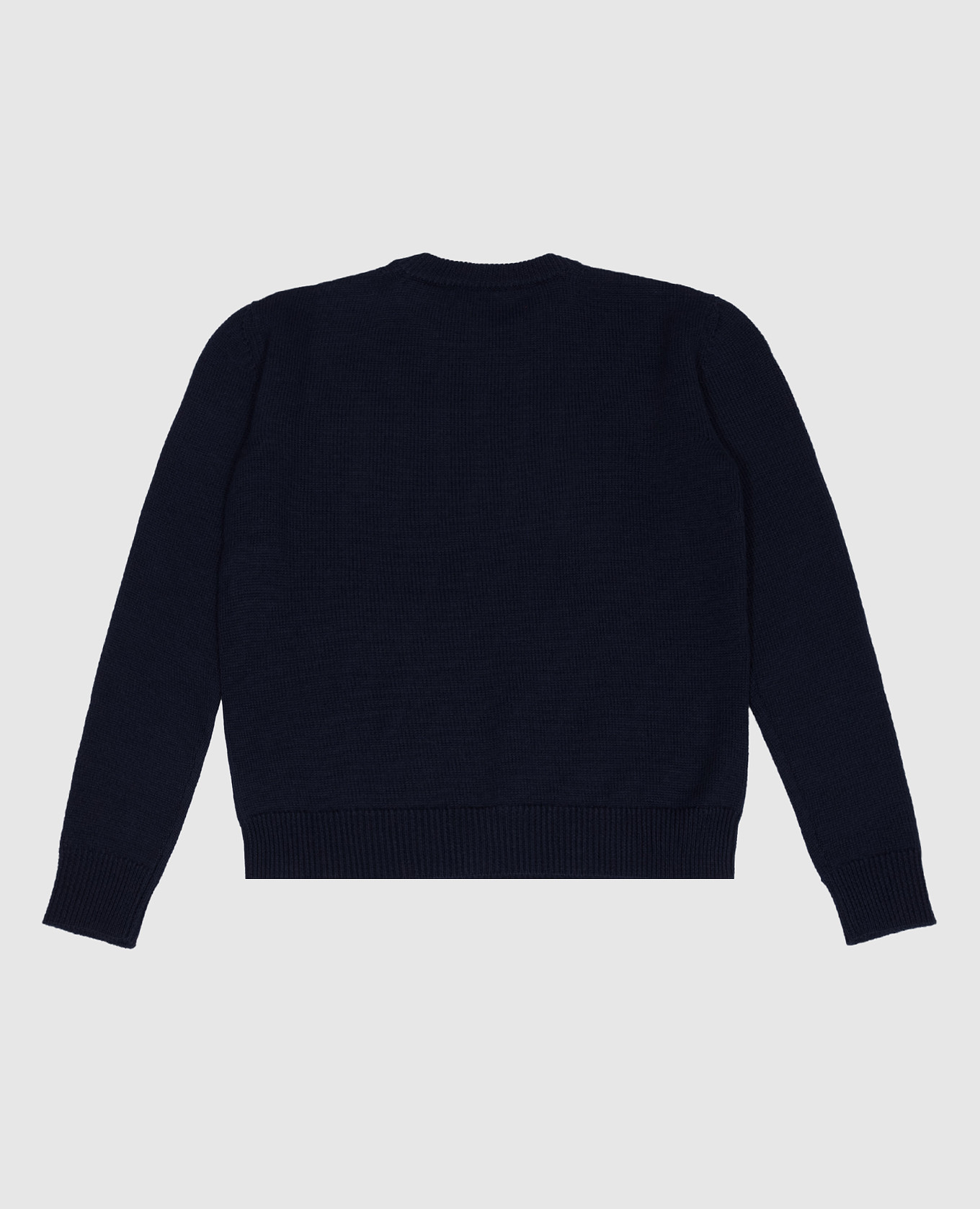 Baby blue wool sweater with logo pattern Dolce&Gabbana 2