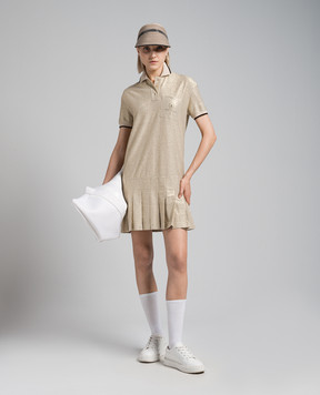Brunello Cucinelli Beige dress with lurex ML947AEN41