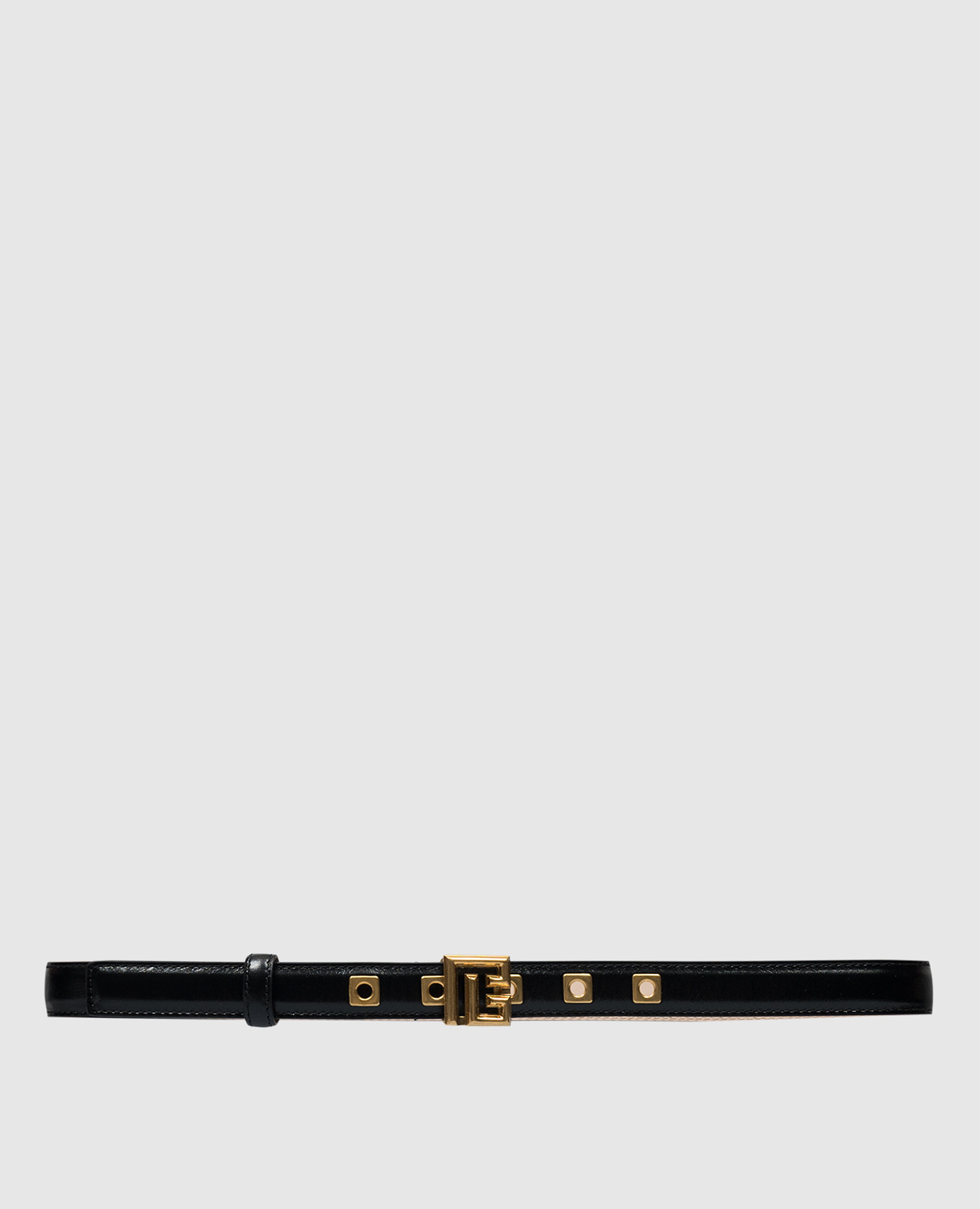 

Black RV leather belt with logo Balmain