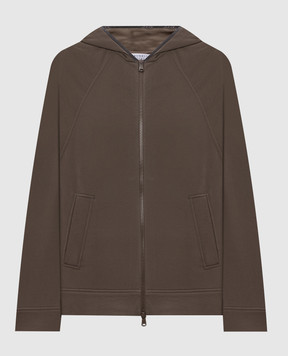 Brunello Cucinelli Brown sports jacket with monil chain MN05NSO406