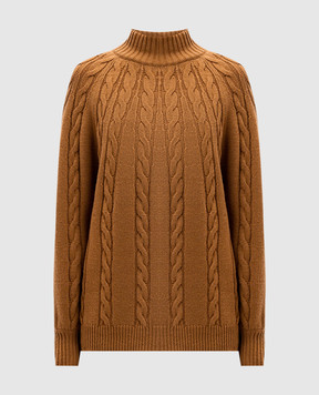 COLOMBO Brown cashmere sweater MA04300226KI