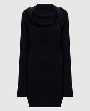 The Attico Black wool and cashmere dress 251WCA00442KWS008AA