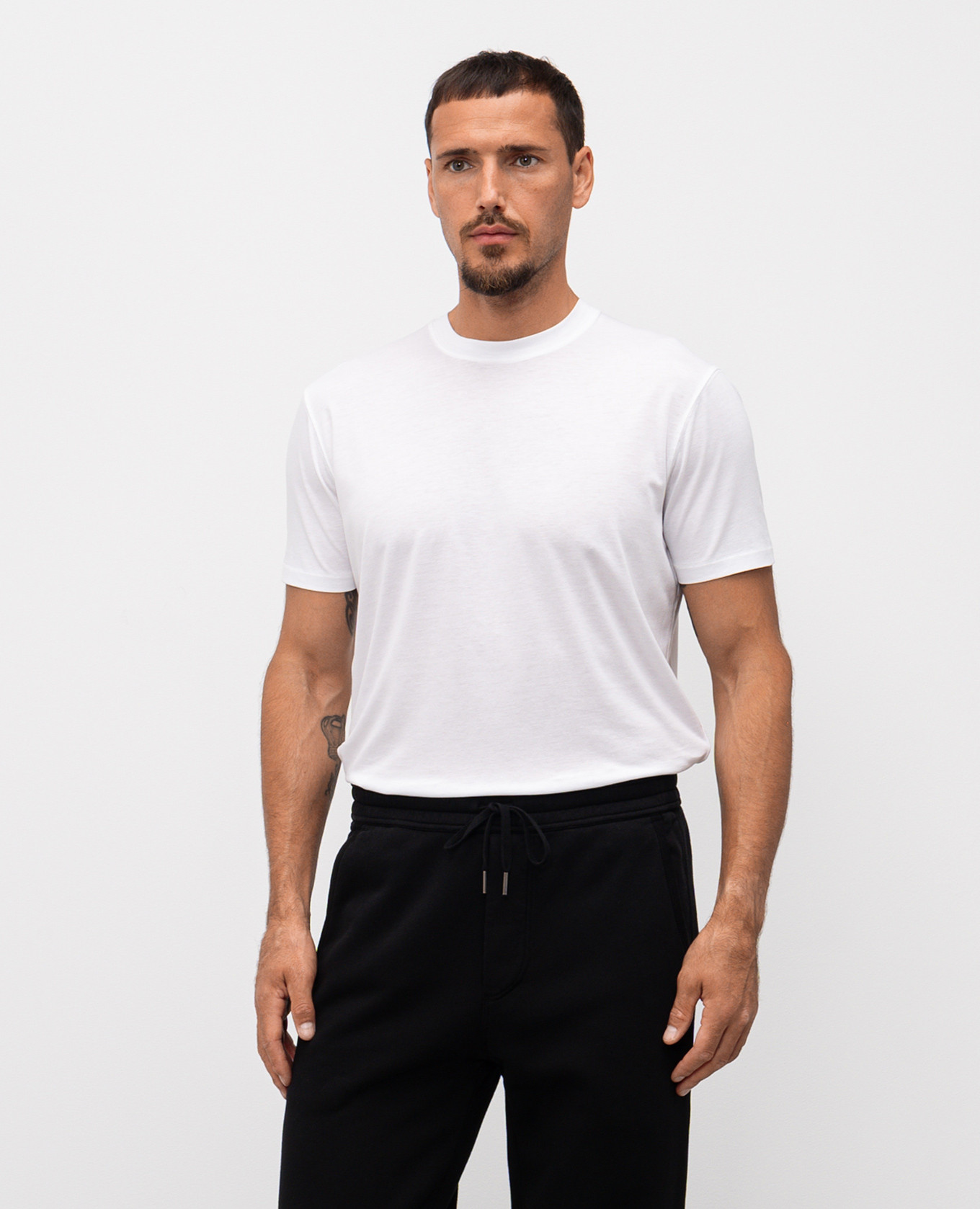 

White T-shirt with monogram logo Tom Ford