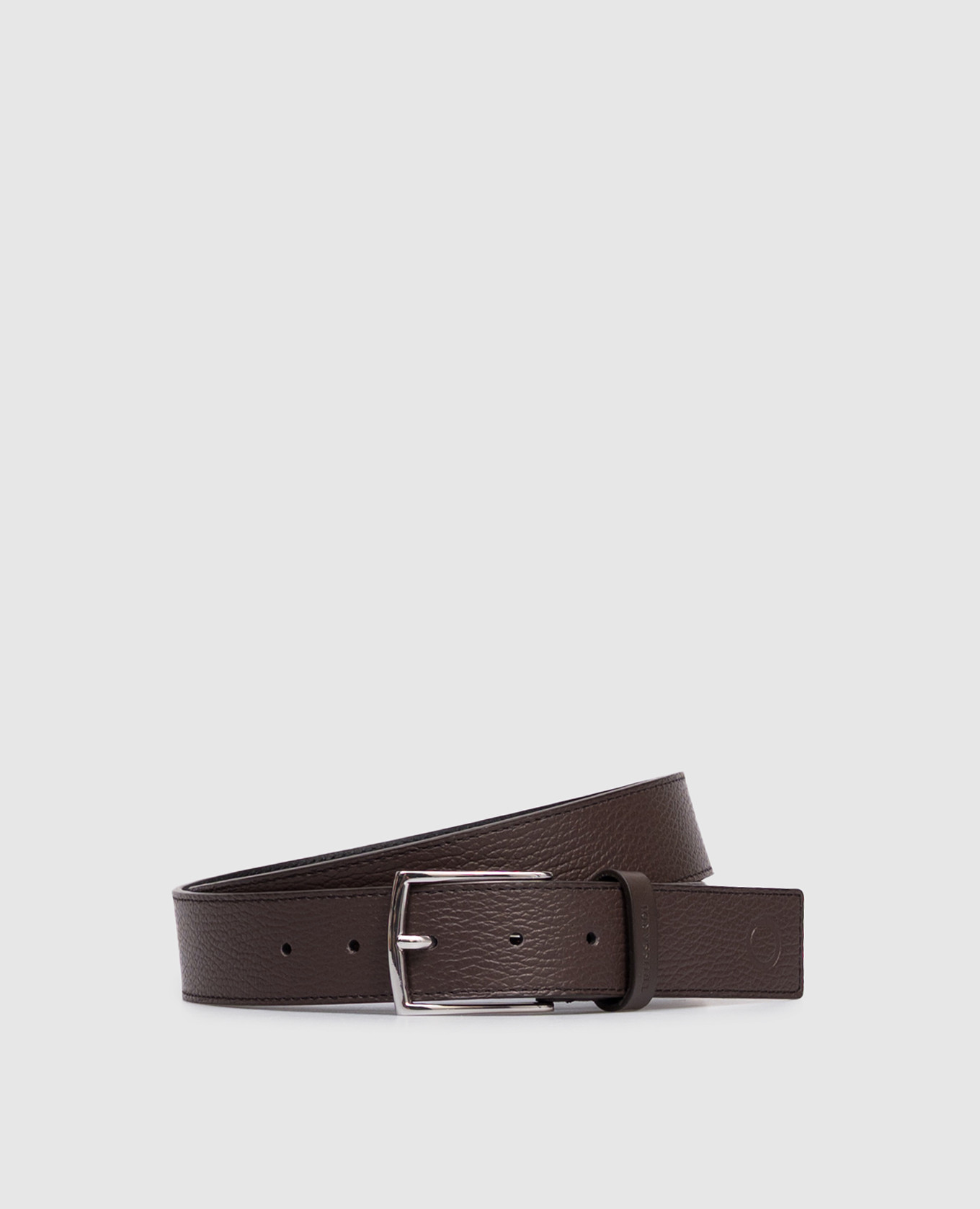 

Brown leather belt with embossed logo Trussardi
