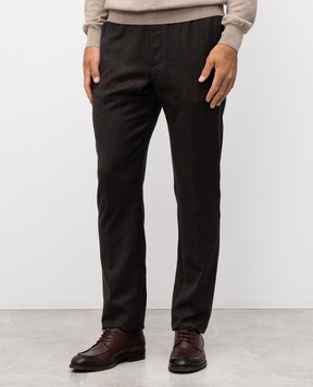 Stefano Ricci Brown wool pants M8T53B0020T6054