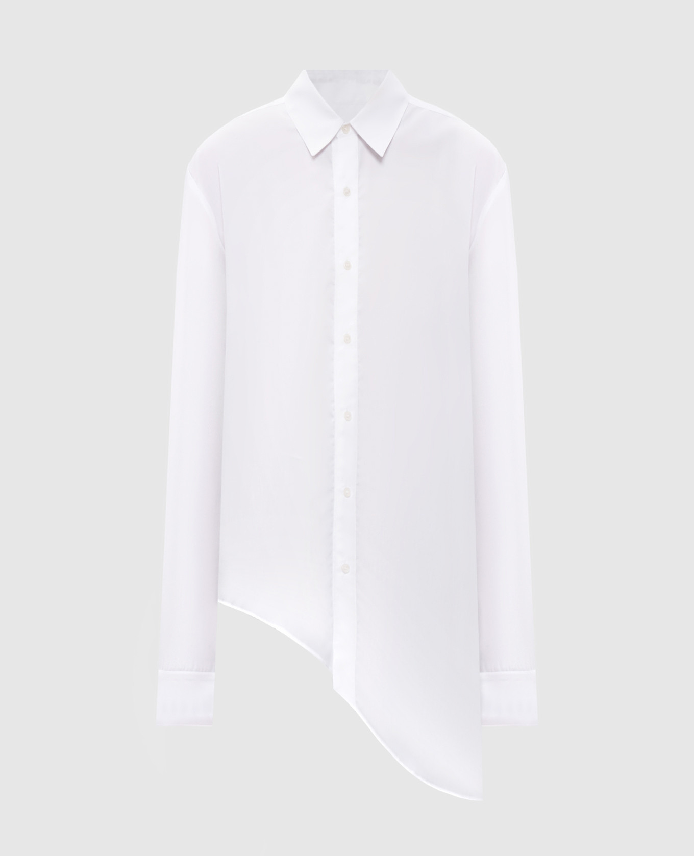White asymmetric Canotta shirt SSHEENA