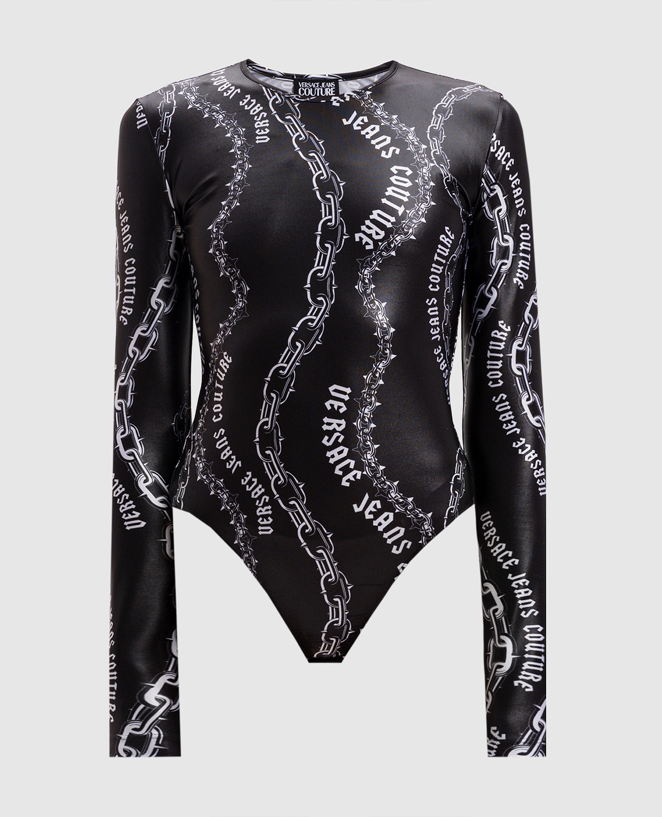 

Black chain couture print bodysuit Versace Jeans Couture