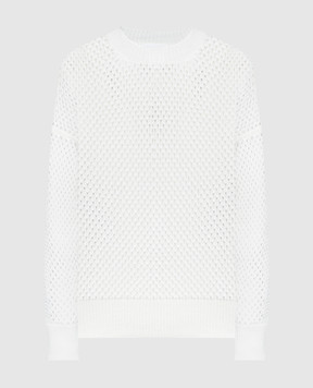 Solotre White openwork jumper M3B0028