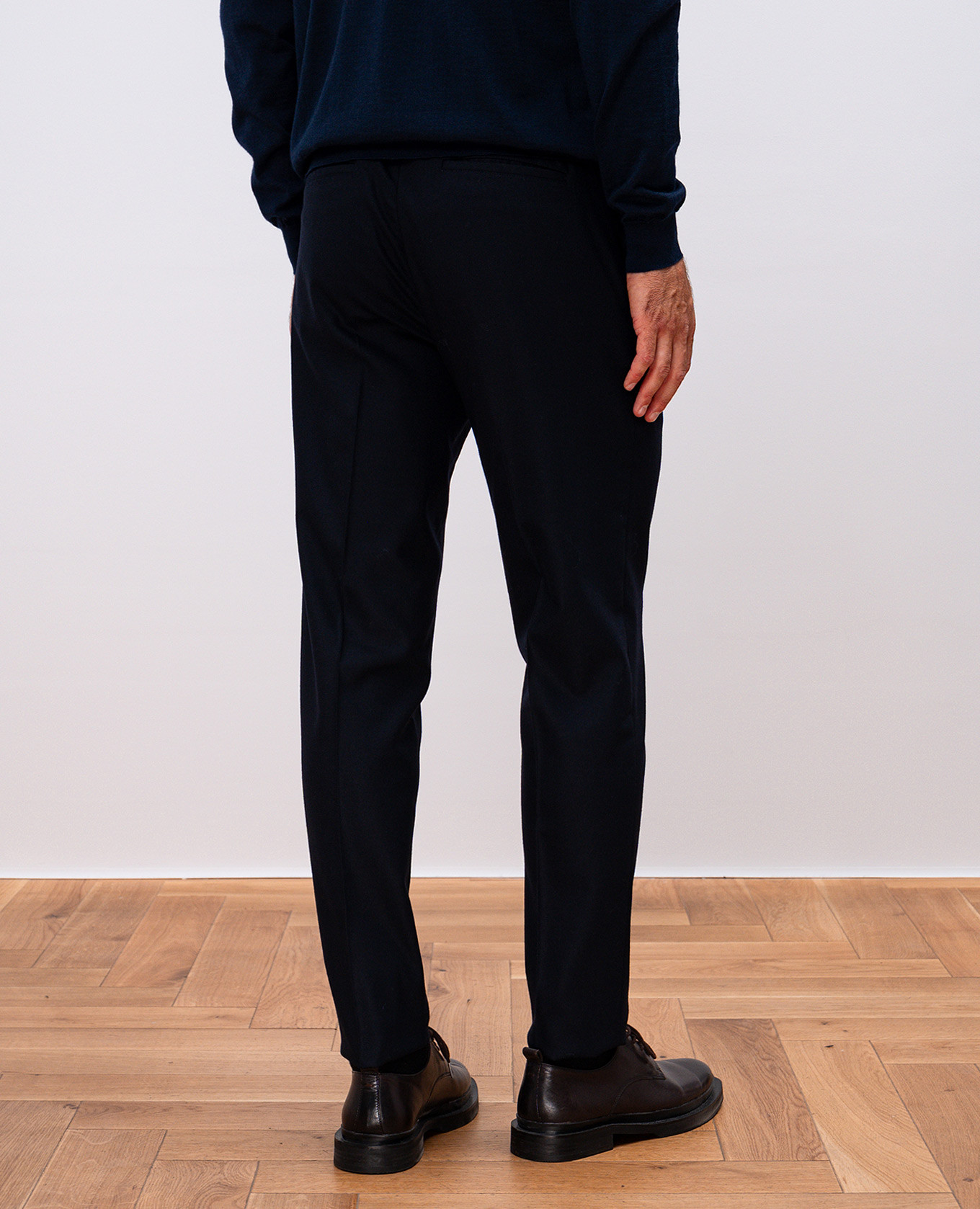 Blue wool trousers with logo Kiton 4