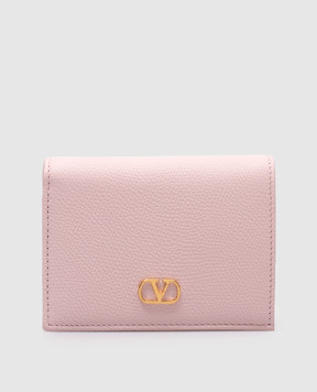 Valentino Pink leather wallet with VLogo emblem 7W2P0AJ3SNP