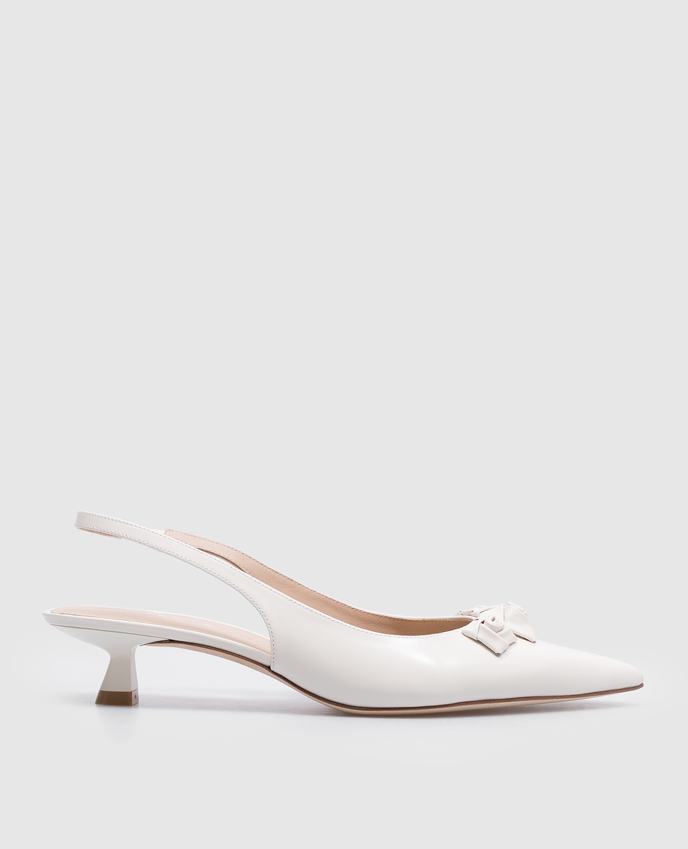 

STRT ROSIE white leather slingbacks Stuart Weitzman