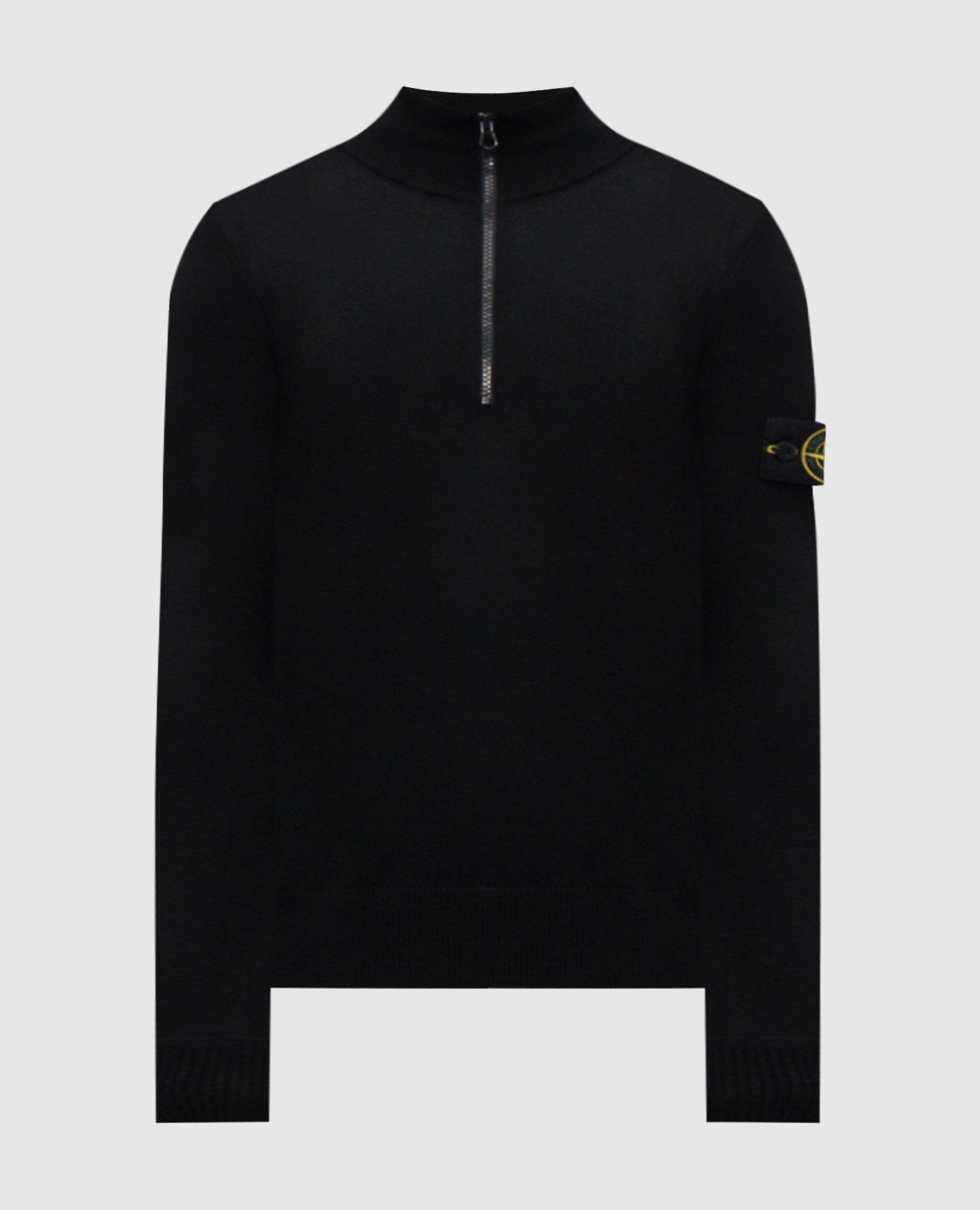 

Black wool jumper with logo Stone Island