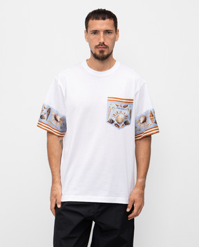 Dolce&Gabbana White silk printed t-shirt G8SB2TG7PJO