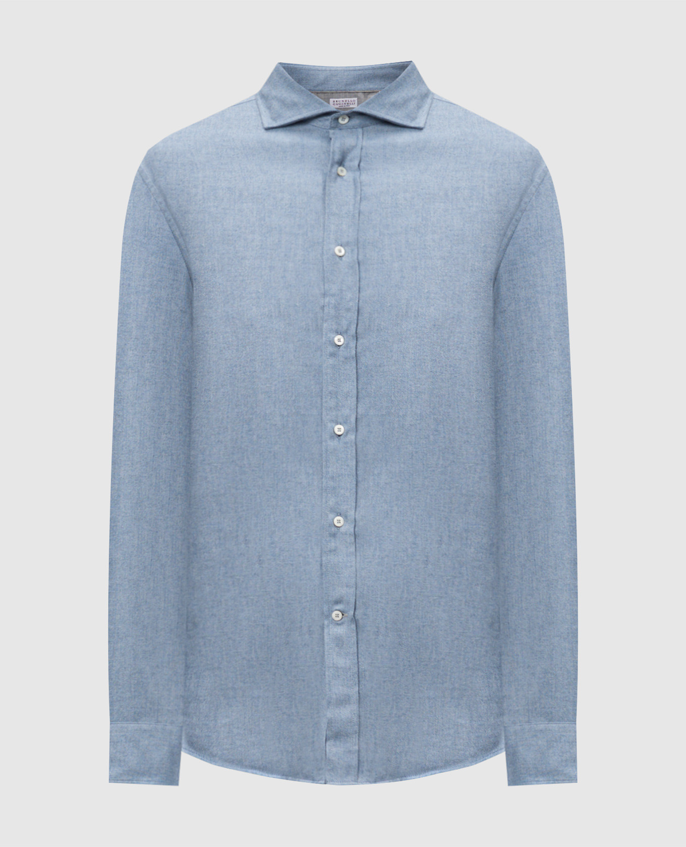 Blue patterned shirt brunello cucinelli