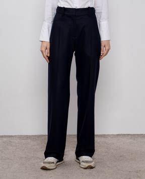 Brunello Cucinelli Blue wool pants M038PP9051