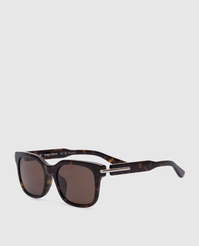 Alexander McQueen City T-Bar Brown Sunglasses 821681J0749
