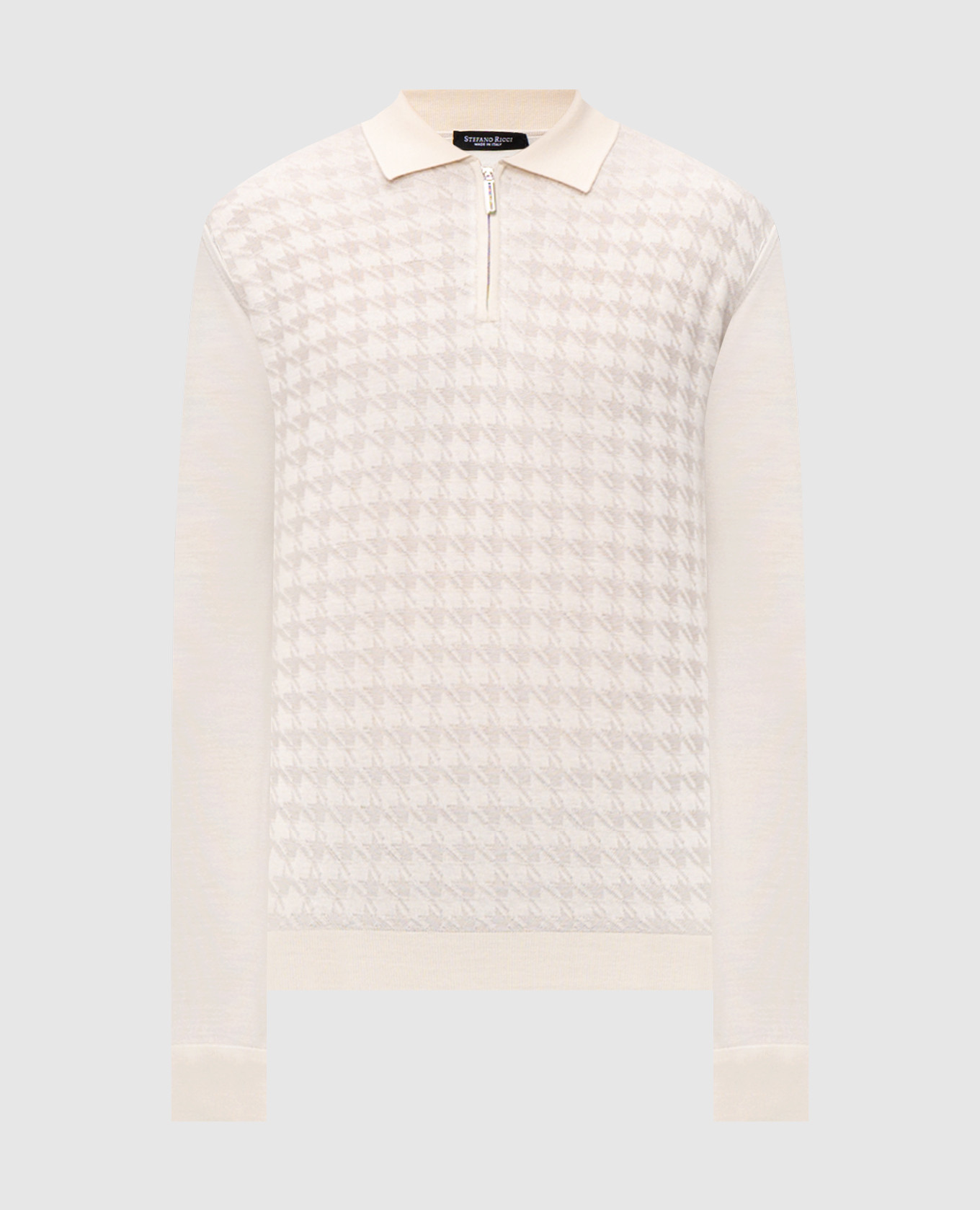 

Beige polo shirt made of wool, silk and cashmere Stefano Ricci