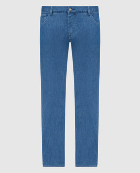 Stefano Ricci Blue jeans with logo patch MST42S2250T0129