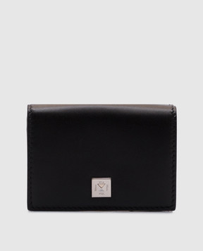 Max Mara Black leather wallet with logo COMPACTWALLET2