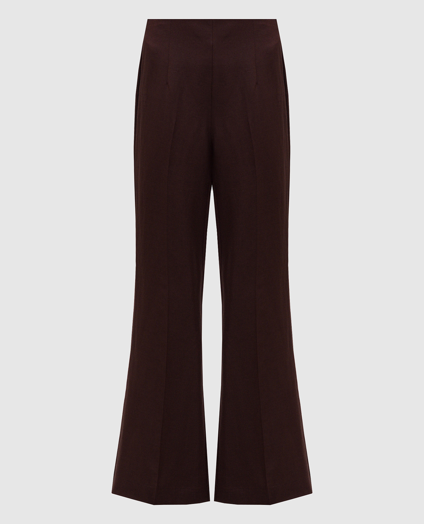 

Brown flared pants with linen Twinset