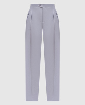 Twinset Purple linen pants 251TP2763