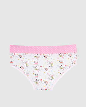 RiminiVeste Children's white panties Jadea in a print with the inscription girl love 495