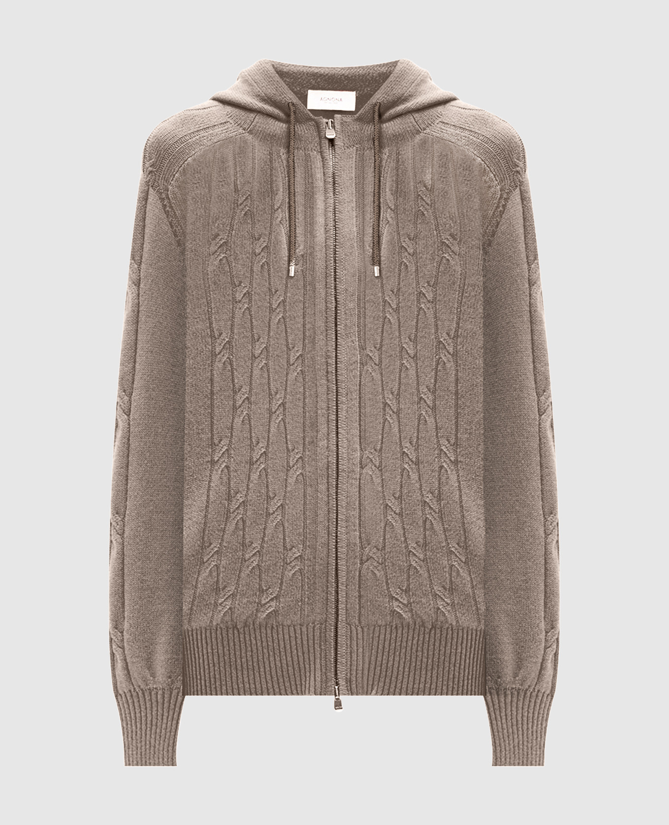 

Beige cashmere sports jacket with metallic logo Agnona, Бежевый