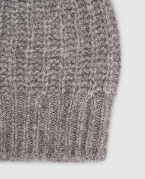 Peserico Gray alpaca wool hat S36209F0309249