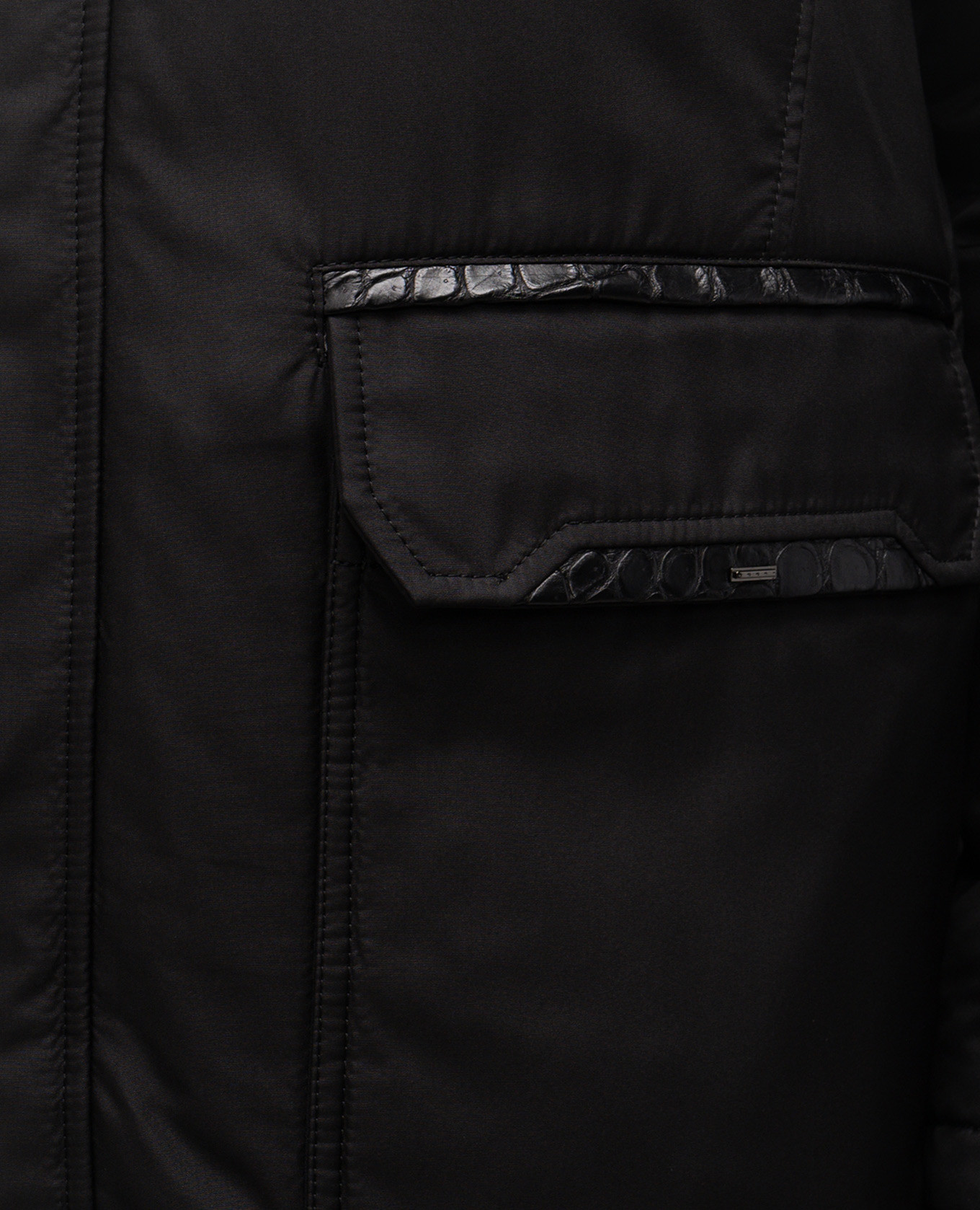 

Black silk down jacket Stefano Ricci