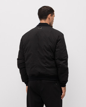 Dolce&Gabbana Black down jacket with logo G9BRATFUSN0