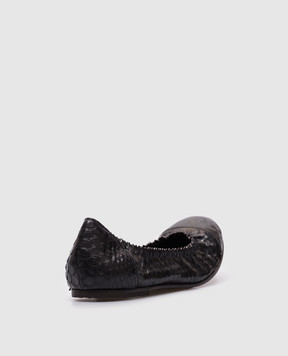 Brunello Cucinelli Blue python leather ballet flats MZDCUC764