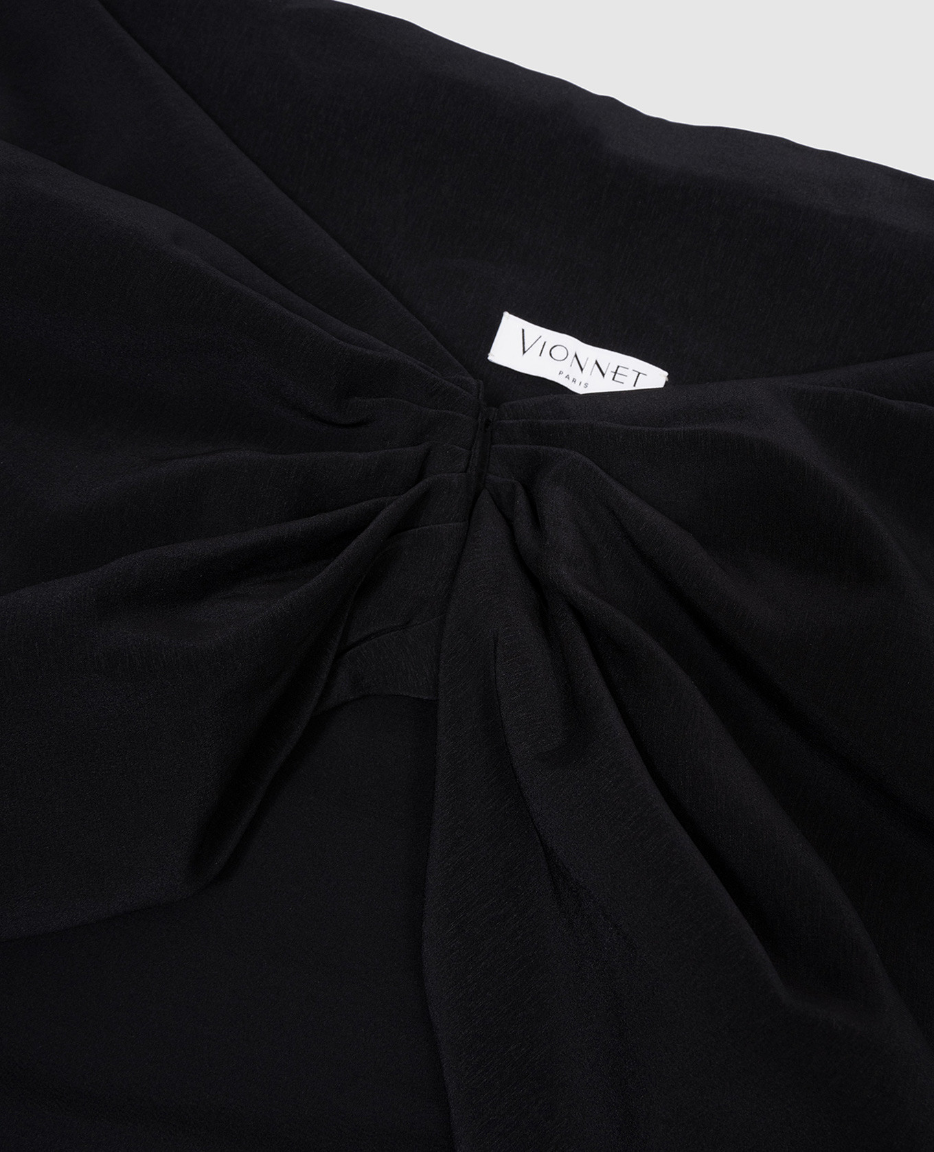 

Black draped silk scarf Vionnet