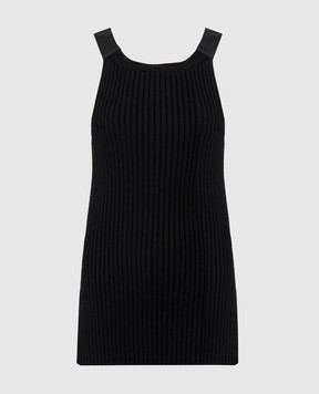 Helmut Lang Black ribbed top O01HW711