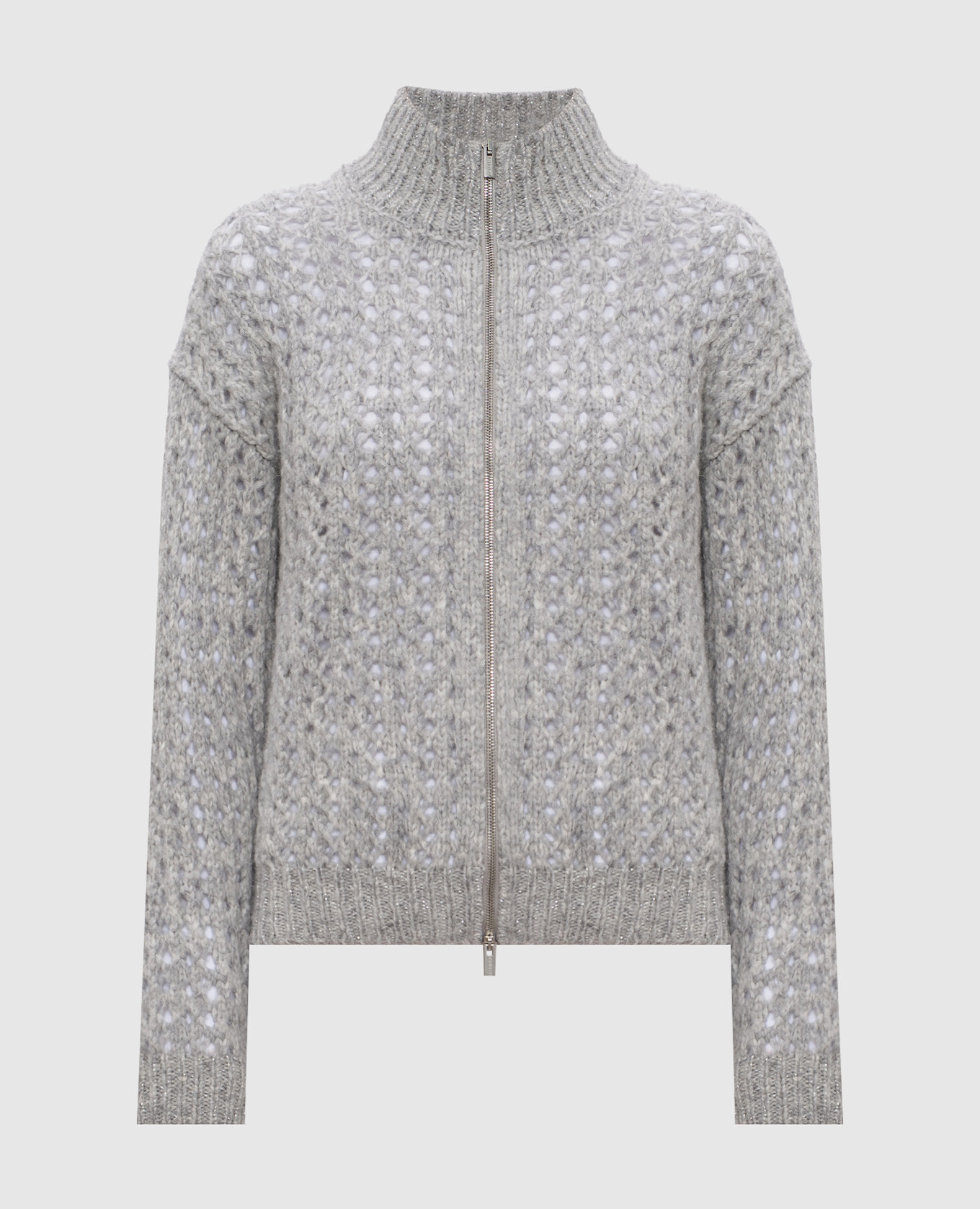 

Gray alpaca wool cardigan Peserico, Grey