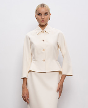 Max Mara White jacket LORETTA with peplum LORETTA