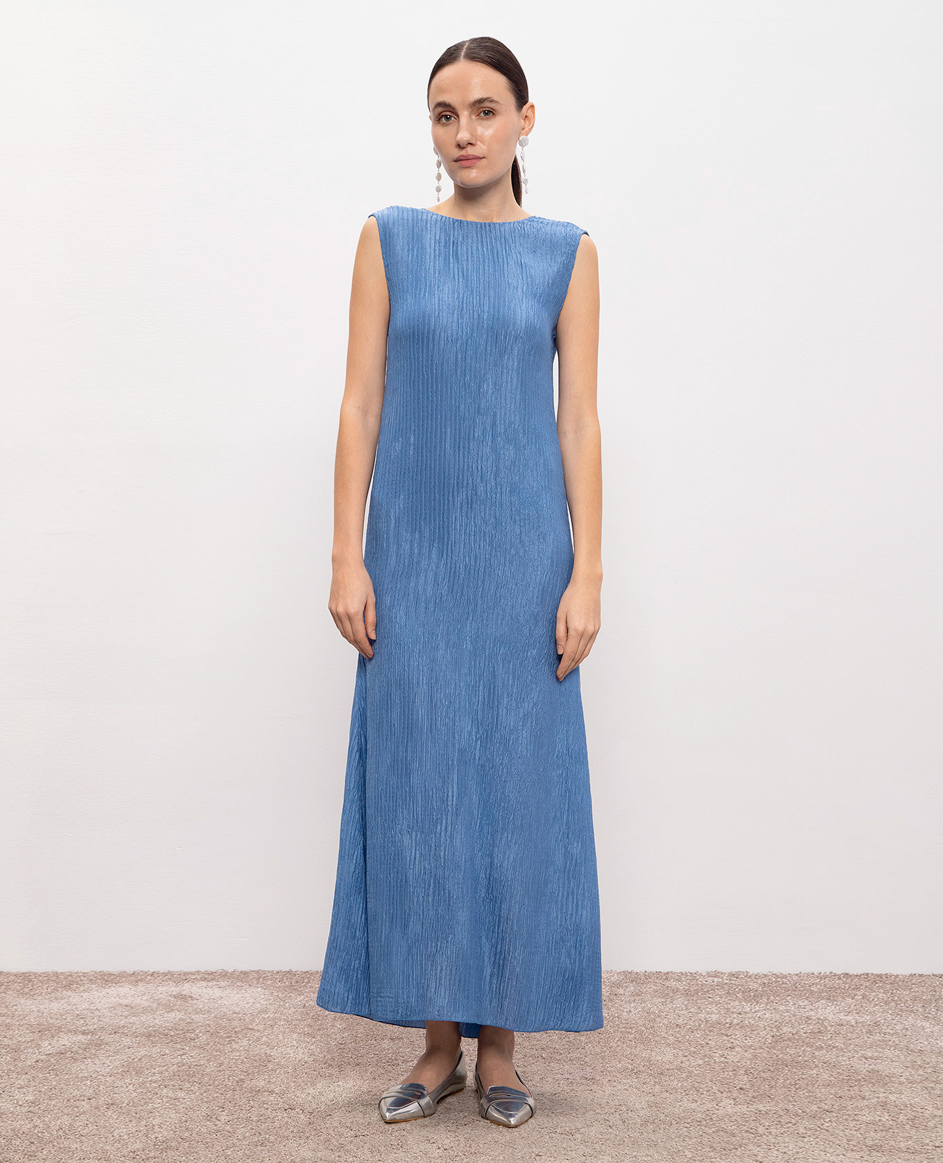 

Carling blue silk reaper maxi dress Gabriela Hearst