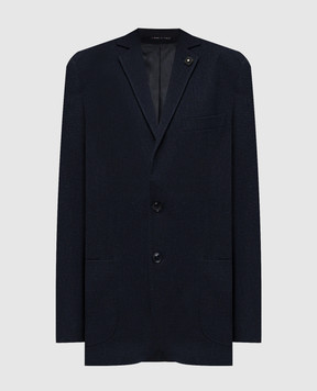 Exibit Blue jacket with wool GCD33863