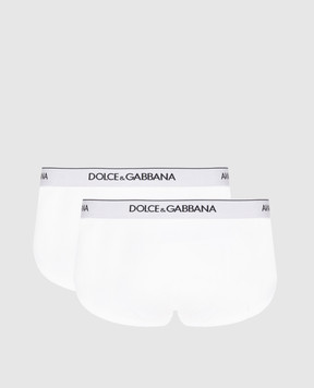 Dolce&Gabbana Set of white briefs with logo M9C05JONN95