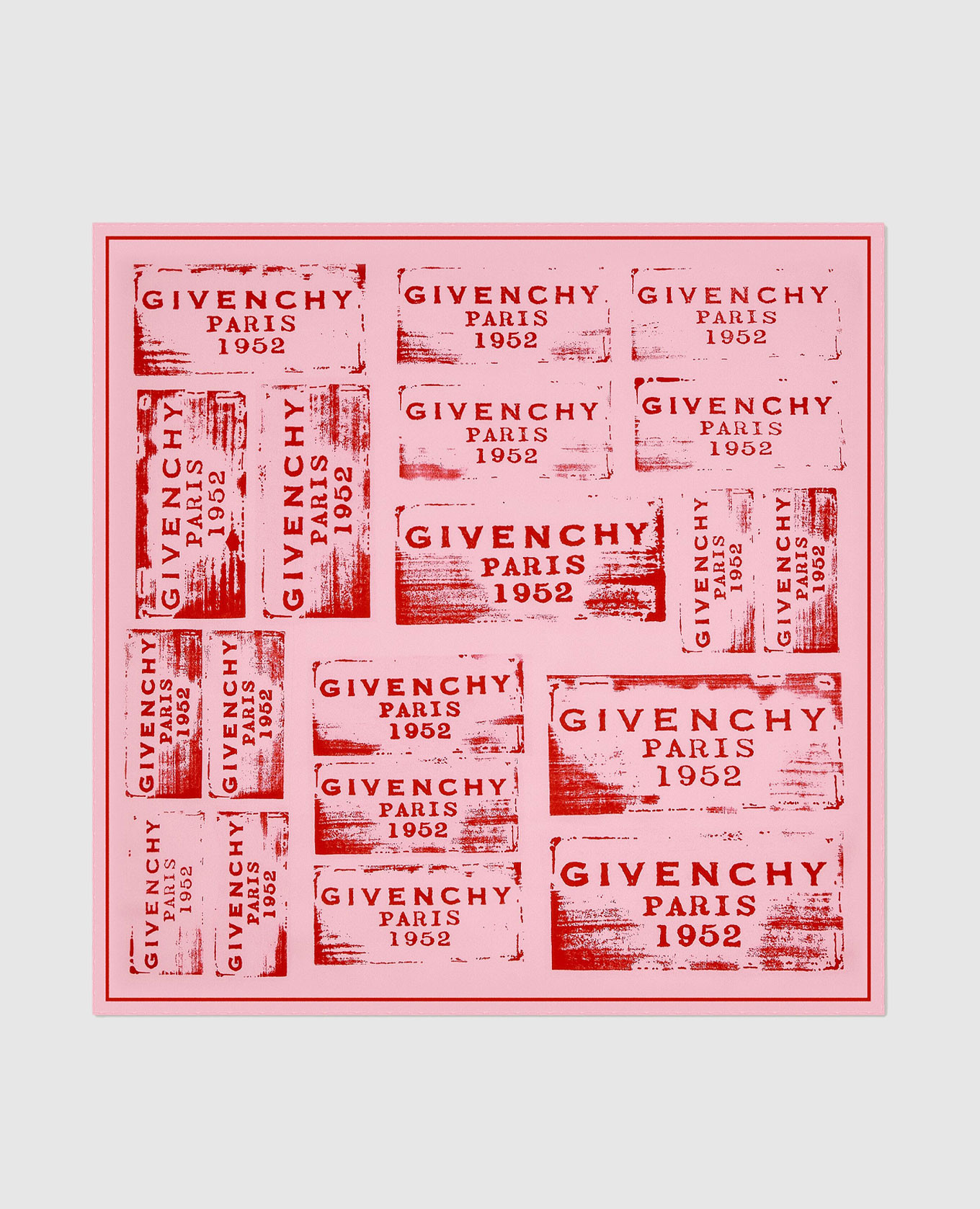 

Pink silk scarf with logo print Givenchy