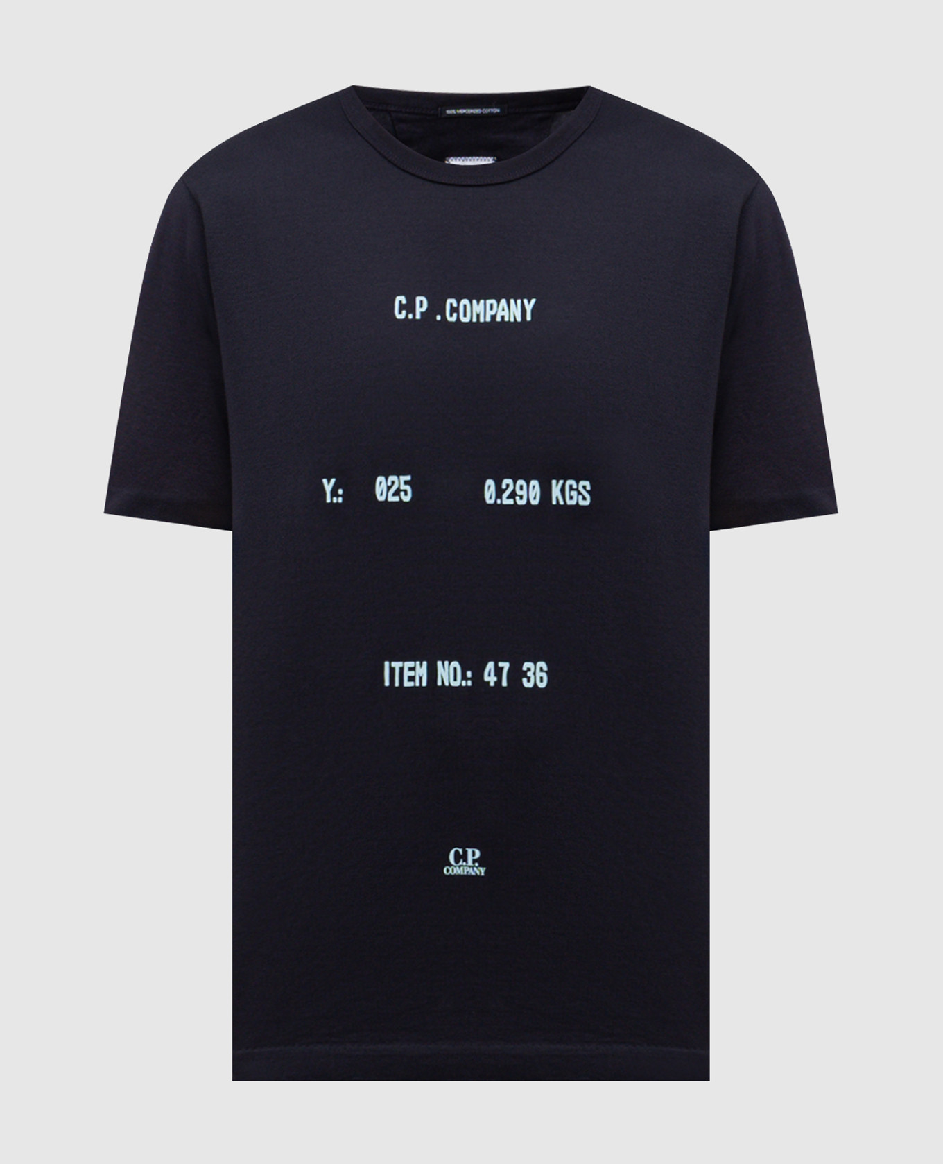 Blue t-shirt with logo print C.P. Company