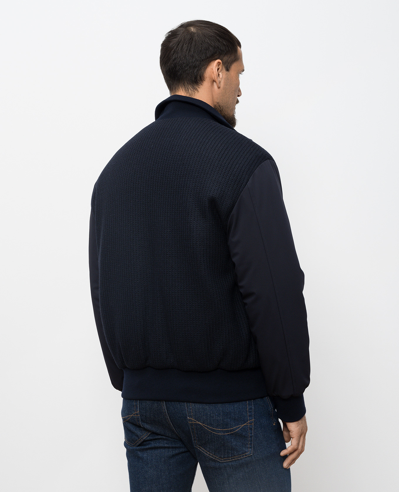 

Blue jacket with wool Kiton